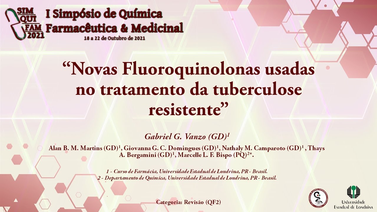 R-G-5: "Novas Fluoroquinolonas usadas no tratamento da tuberculose resistente"
